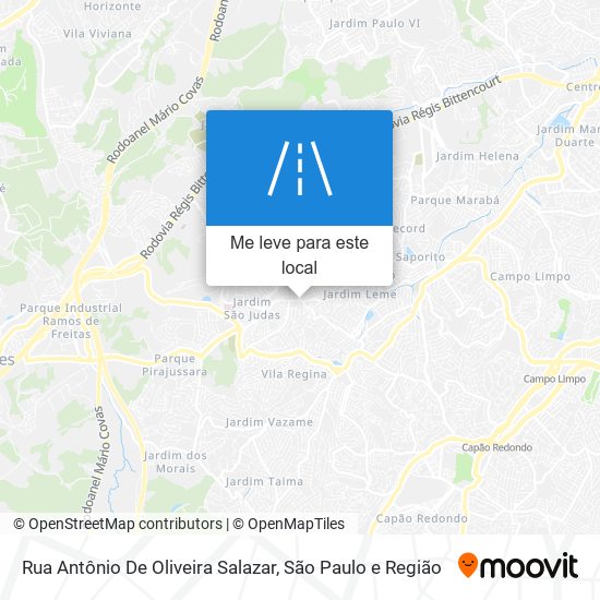 Rua Antônio De Oliveira Salazar mapa