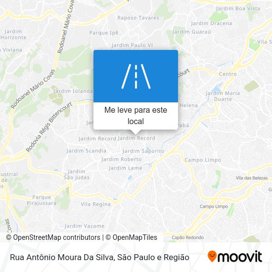 Rua Antônio Moura Da Silva mapa