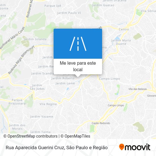 Rua Aparecida Guerini Cruz mapa