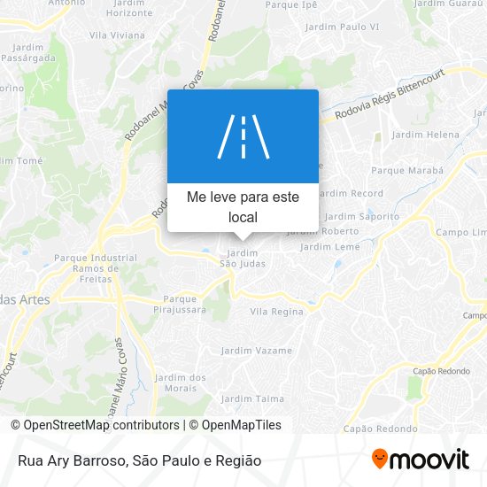 Rua Ary Barroso mapa