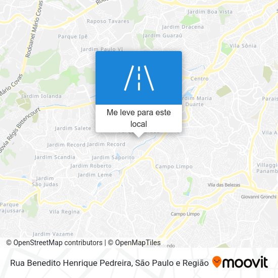 Rua Benedito Henrique Pedreira mapa