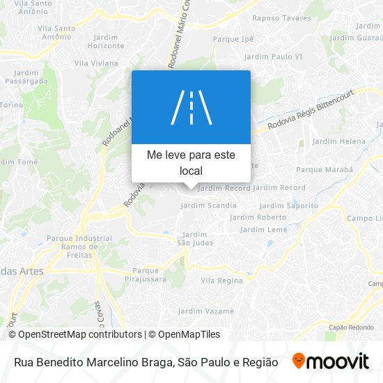 Rua Benedito Marcelino Braga mapa
