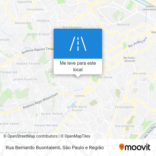 Rua Bernardo Buontalenti mapa