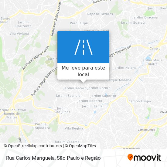 Rua Carlos Mariguela mapa