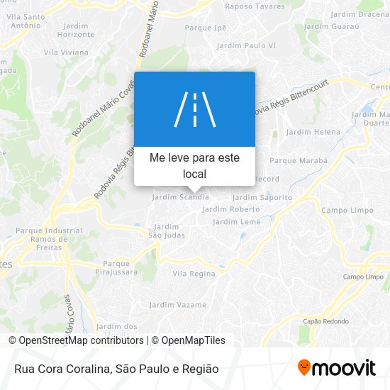 Rua Cora Coralina mapa