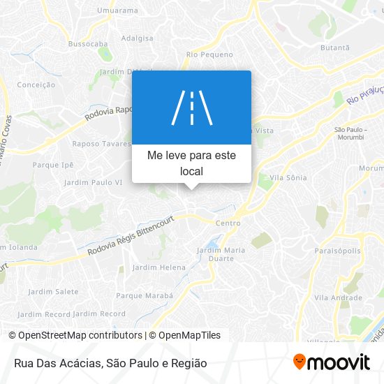 Rua Das Acácias mapa