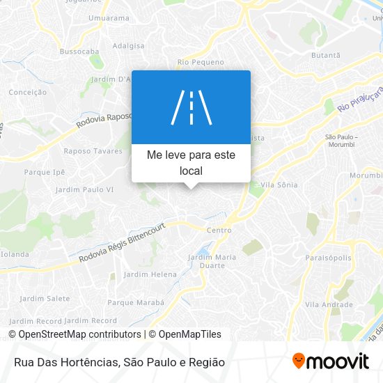 Rua Das Hortências mapa
