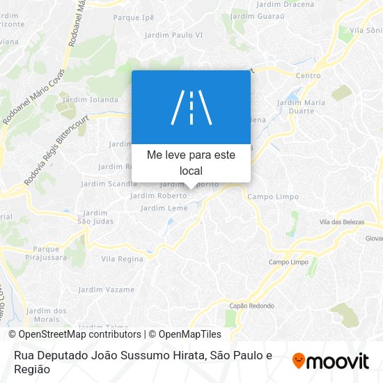 Rua Deputado João Sussumo Hirata mapa