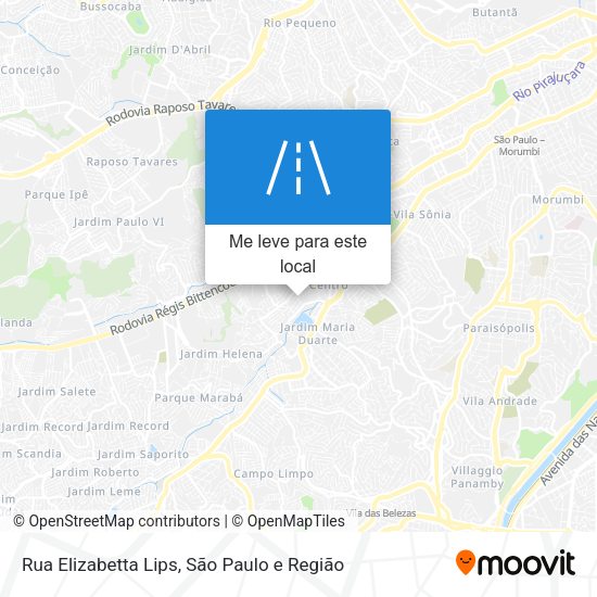 Rua Elizabetta Lips mapa