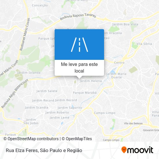 Rua Elza Feres mapa