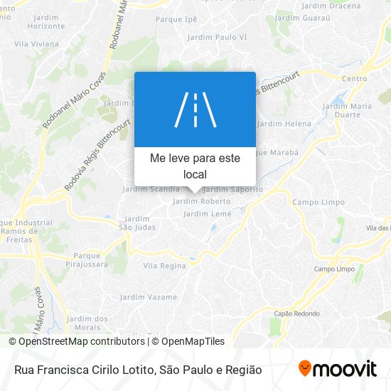 Rua Francisca Cirilo Lotito mapa