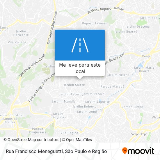 Rua Francisco Meneguetti mapa