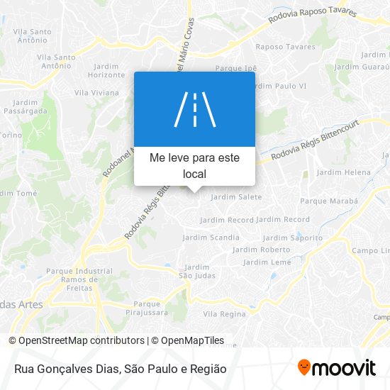 Rua Gonçalves Dias mapa