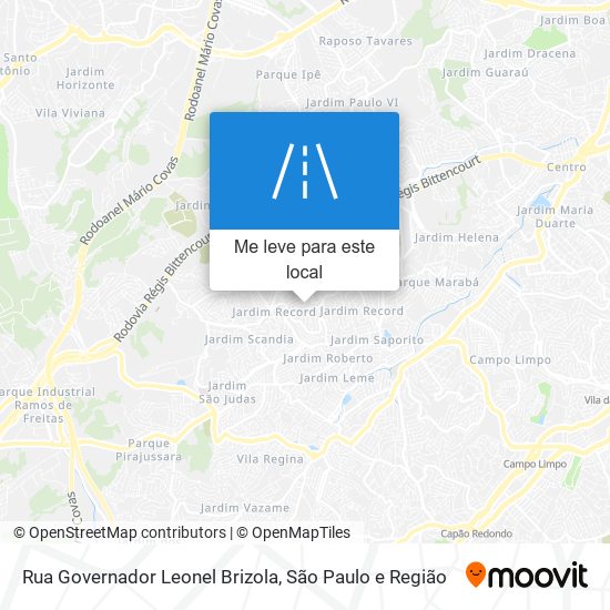 Rua Governador Leonel Brizola mapa