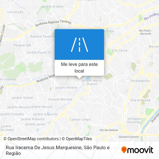 Rua Iracema De Jesus Marquesine mapa