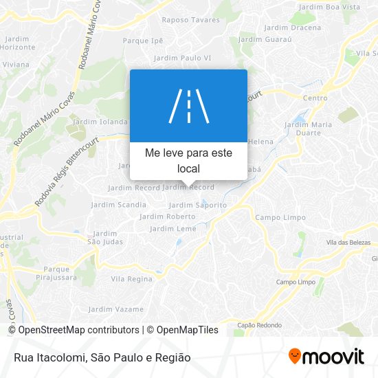 Rua Itacolomi mapa