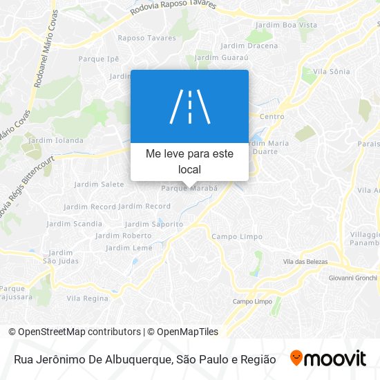 Rua Jerônimo De Albuquerque mapa