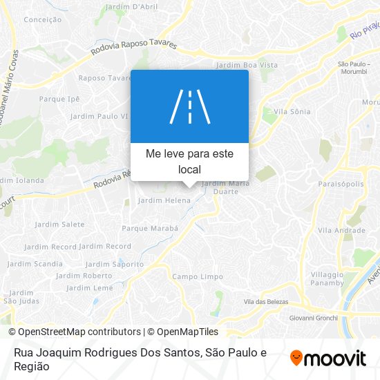 Rua Joaquim Rodrigues Dos Santos mapa