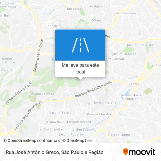 Rua José Antônio Greco mapa