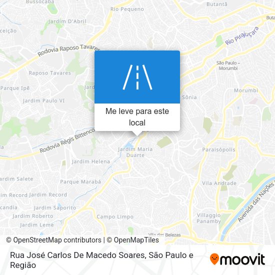Rua José Carlos De Macedo Soares mapa