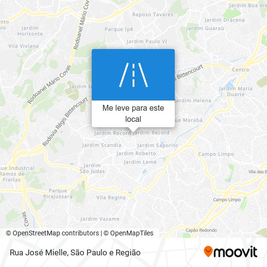 Rua José Mielle mapa