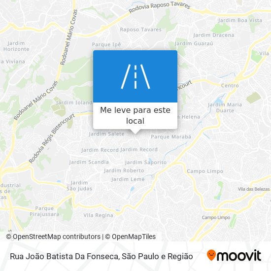 Rua João Batista Da Fonseca mapa