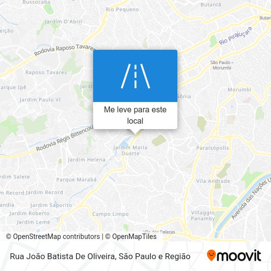 Rua João Batista De Oliveira mapa