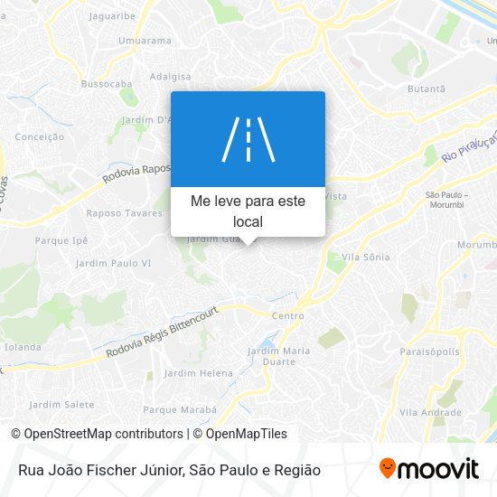 Rua João Fischer Júnior mapa