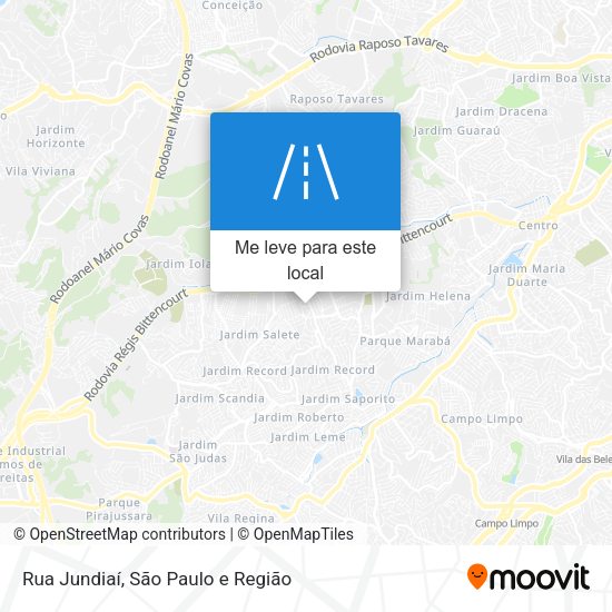 Rua Jundiaí mapa