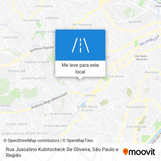 Rua Juscelino Kubitscheck De Oliveira mapa