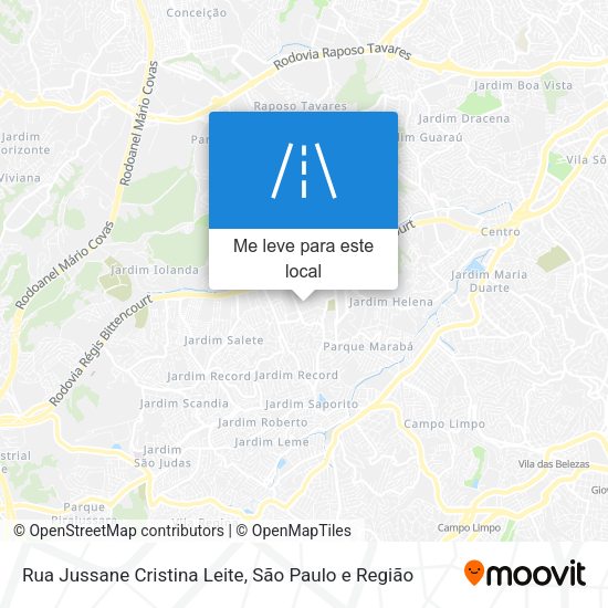 Rua Jussane Cristina Leite mapa