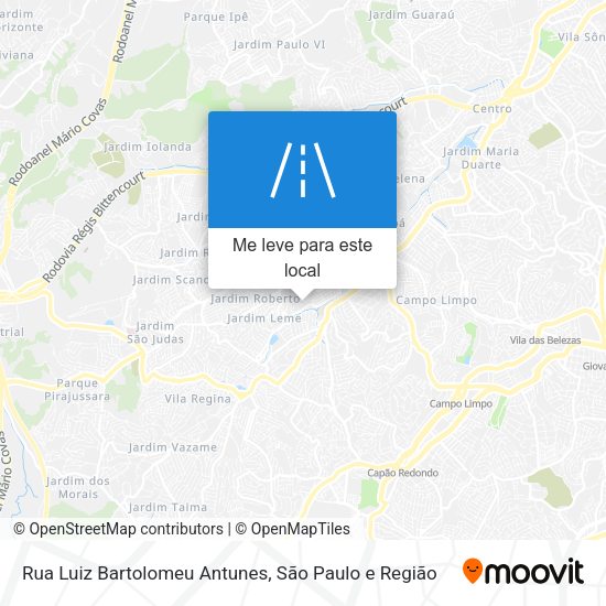 Rua Luiz Bartolomeu Antunes mapa