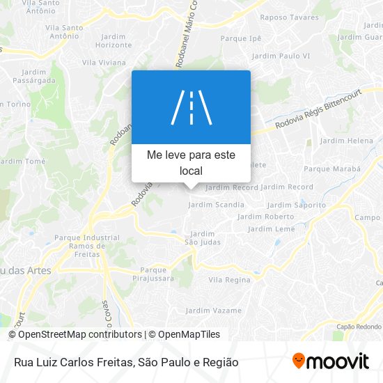 Rua Luiz Carlos Freitas mapa