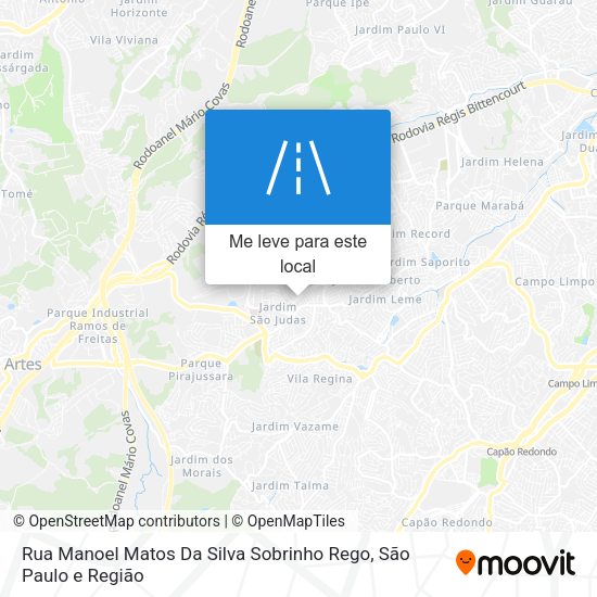 Rua Manoel Matos Da Silva Sobrinho Rego mapa