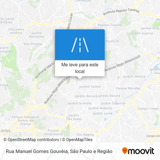 Rua Manuel Gomes Gouvêia mapa