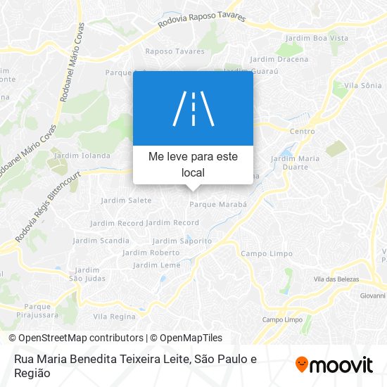 Rua Maria Benedita Teixeira Leite mapa