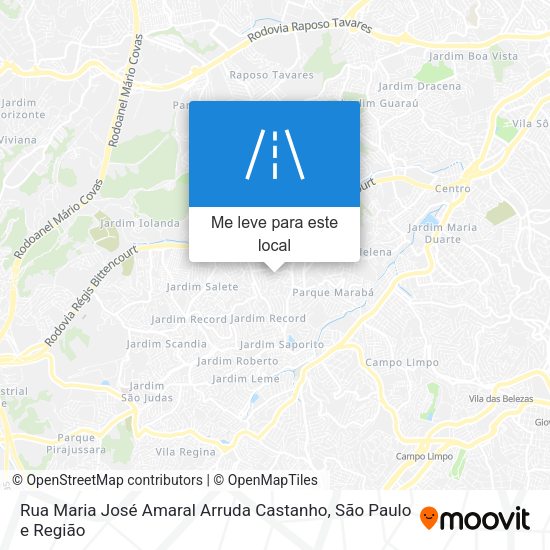 Rua Maria José Amaral Arruda Castanho mapa