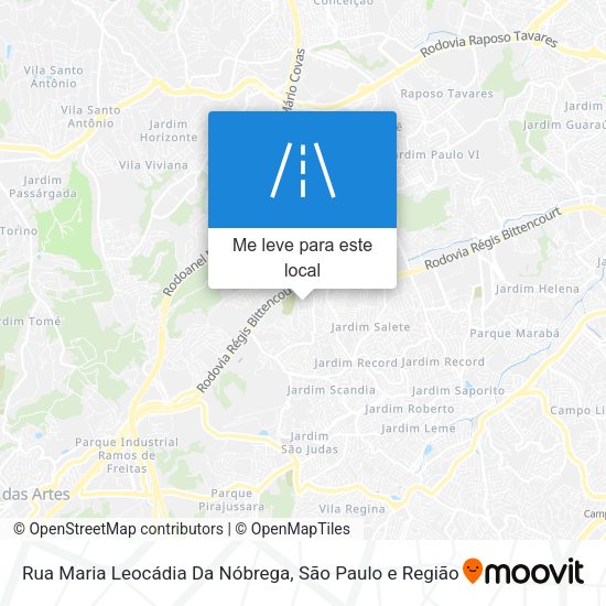 Rua Maria Leocádia Da Nóbrega mapa