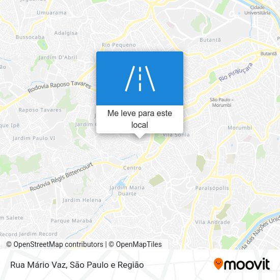 Rua Mário Vaz mapa