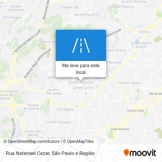 Rua Natanael Cezar mapa