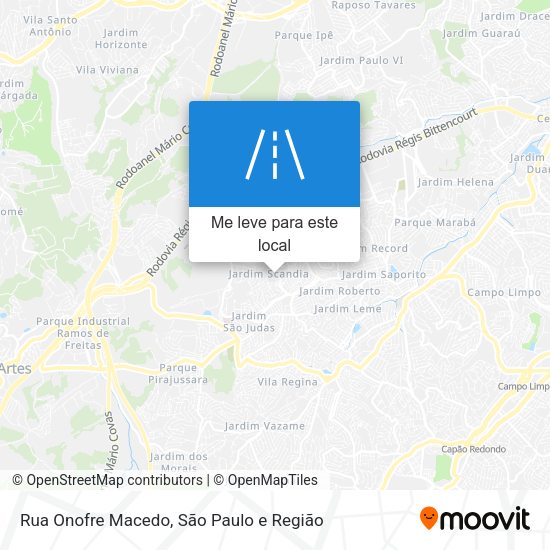 Rua Onofre Macedo mapa
