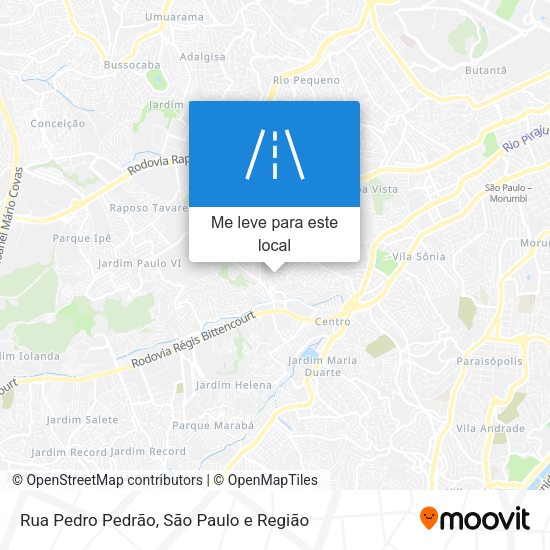 Rua Pedro Pedrão mapa