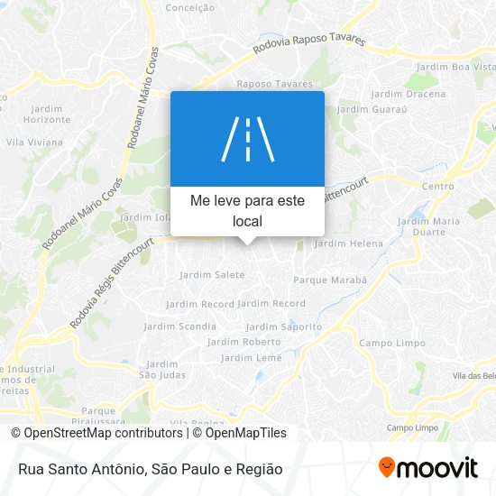 Rua Santo Antônio mapa