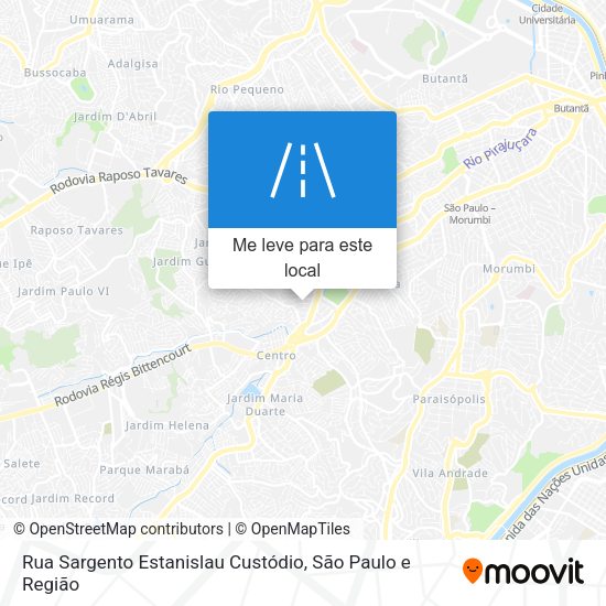 Rua Sargento Estanislau Custódio mapa