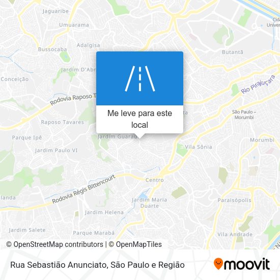 Rua Sebastião Anunciato mapa