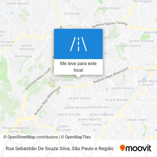 Rua Sebastião De Souza Silva mapa