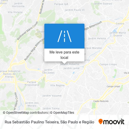 Rua Sebastião Paulino Teixeira mapa