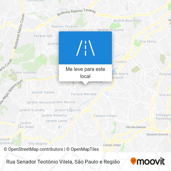 Rua Senador Teotônio Vilela mapa