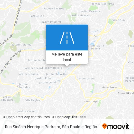 Rua Sinésio Henrique Pedreira mapa