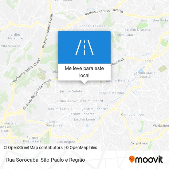 Rua Sorocaba mapa